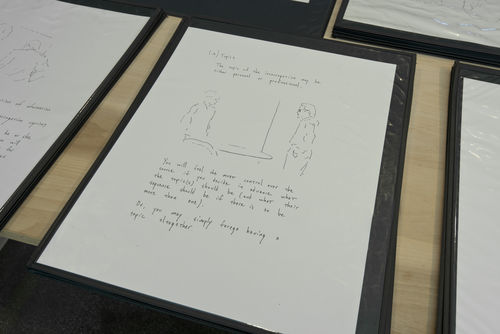 Hammer Contemporary Collection - Hirsch Perlman’s A Layman’s Practical Guide to Interrogation Techniques and Practices.  Installation view at the Hammer Museum, Los Angeles. November 2, 2013 - January 12, 2014