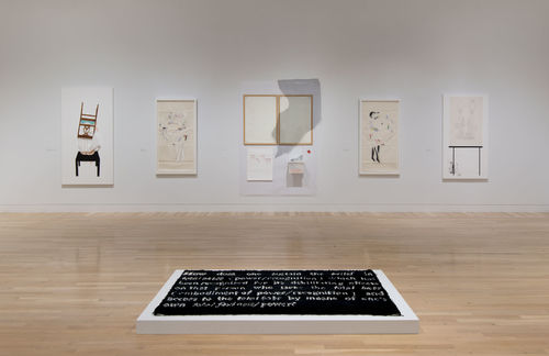 UH-OH: Frances Stark 1991-2015, installation view, Hammer Museum, Los Angeles, October 11, 2015-January 24, 2016. Photo by Brian Forrest.