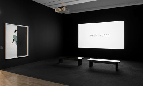 UH-OH: Frances Stark 1991-2015, installation view, Hammer Museum, Los Angeles, October 11, 2015-January 24, 2016. Photo by Brian Forrest.