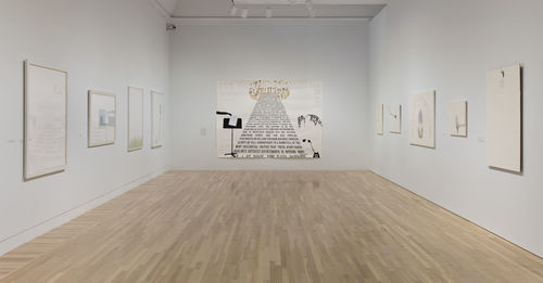 UH-OH: Frances Stark 1991-2015, installation view, Hammer Museum, Los Angeles, October 11, 2015-January 24, 2016. Photo by Brian Forrest.