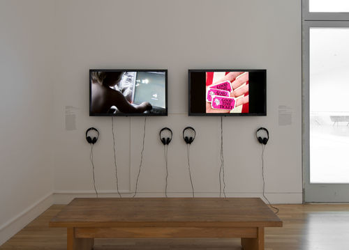 UH-OH: Frances Stark 1991-2015, installation view, Hammer Museum, Los Angeles, October 11, 2015-January 24, 2016. Photo by Brian Forrest.