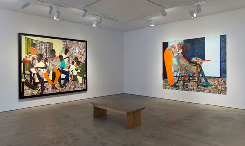 Hammer Projects: Njideka Akunyili Crosby, Installation view, Hammer Museum, Los Angeles, October 3, 2015–January 10, 2016. Photo: Brian Forrest.