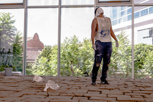 Rafa Esparza, mas caras y mas gestos, 2016. Performance documentation July 8, 2016 as part of Made in L.A. 2016 at the Hammer Museum, Los Angeles. Photo: Barbara Katz.