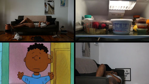 Martine Syms, Laughing Gas, 2016. Four-channel digital video, color, sound. 6:59 min.