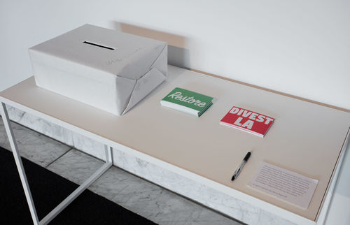 Hammer Projects: Andrea Bowers, installation view, Hammer Museum, Los Angeles, March 11-July 16, 2017. Photo: Brian Forrest.