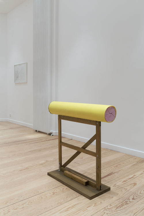 Jimmie Durham, Yellow Higgs Transmitting Apparatus, 2013. 