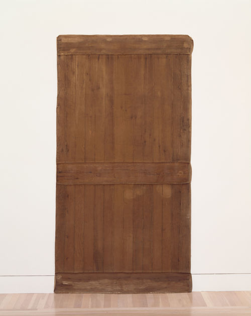 Latex rubber cast of a wooden door