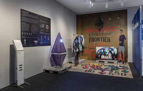 Hammer Projects: Simon Denny, installation view, Hammer Museum, Los Angeles, January 21-April 23, 2017. Photo: Brian Forrest. 