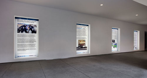 Hammer Projects: Simon Denny, installation view, Hammer Museum, Los Angeles, January 21-April 23, 2017. Photo: Brian Forrest. 