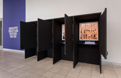 Adrian Piper: Concepts and Intuitions, 1965-2016, installation view, Hammer Museum, Los Angeles, October 7, 2018–January 6, 2019. Photo: Brian Forrest.