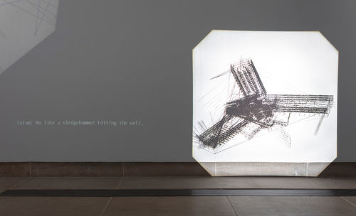 Hammer Projects: Lawrence Abu Hamdan, installation view, Hammer Museum, Los Angeles, January 28–May 6, 2018. Photo: Brian Forrest.