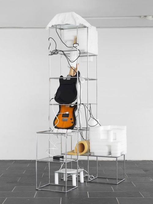 Nikita Gale, BIG BAD PICKUP, 2017.  Mixed media. 82 × 42 1/2 × 31 1/2 in (208.3 × 108 × 80 cm). Installation view, The Studio Museum in Harlem, New York. Courtesy the artist and 56 Henry, New York.
