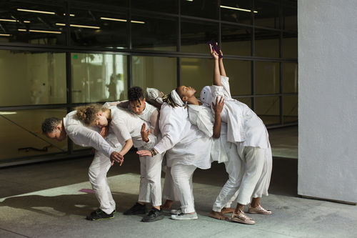 taisha paggett and WXPT, breathingholdinglistening practice, in conjunction with Made in L.A. 2018, Hammer Museum, Los Angeles, September 1, 2018.