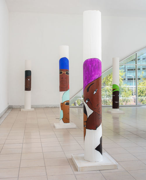 Lauren Halsey, The Crenshaw District Hieroglyph Project (Prototype Architecture), 2018. Installation view, Made in L.A. 2018, June 3-September 2, 2018, Hammer Museum, Los Angeles. Photo: Brian Forrest.