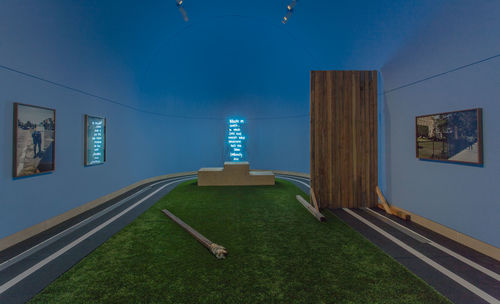 EJ Hill, Excellentia, Mollitia, Victoria, 2018. Installation view, Made in L.A. 2018, June 3-September 2, 2018, Hammer Museum, Los Angeles. Photo: Brian Forrest.