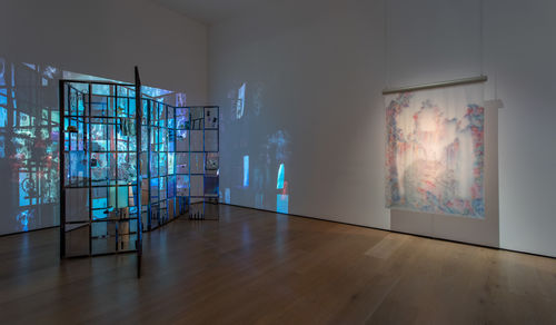 Slide Samples (Lures, Myths) (left), 2018. Silicone (Book of Kings, p. 69) (right), 2018.