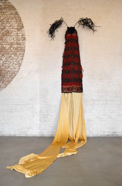 Petrit Halilaj, Do you realise there is a rainbow even if it’s night!? (grey and warm yellow), 2017.