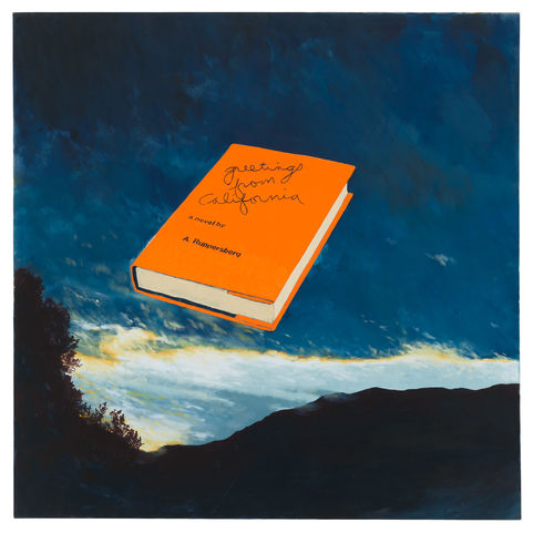 Allen Ruppersberg, Greetings from California, 1972. Acrylic on canvas. Whitney Museum of American Art, New York; Purchase with funds from Ron Bailey, Peter Norton, Phil Aarons, Kevin Brine, Beth Rudin DeWoody, Raymond J. McGuire, Jon Sandelman, and David Wasserman, 2005.16. Courtesy Whitney Museum of American Art.
