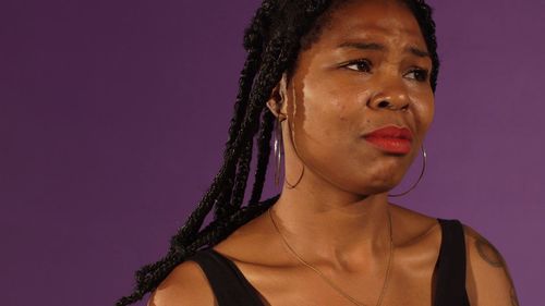 Martine Syms, Notes on Gesture, 2015. Single channel video, color, sound, 80-inch monitor, 10:27 min. Hammer Museum, Los Angeles. Purchase. 