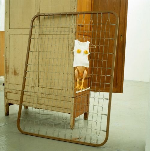 Sarah Lucas, Sex Baby Bed Base, 2000.