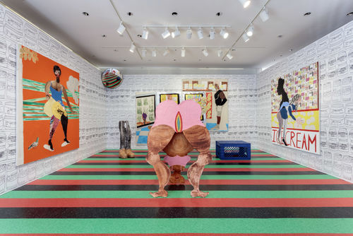 Hammer Projects: Tschabalala Self, installation view, Hammer Museum, Los Angeles, February 2–April 28, 2019. Photo: Joshua White.