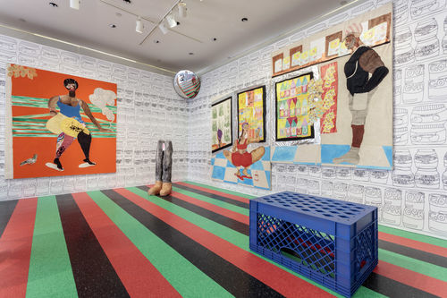 Hammer Projects: Tschabalala Self, installation view, Hammer Museum, Los Angeles, February 2–April 28, 2019. Photo: Joshua White.