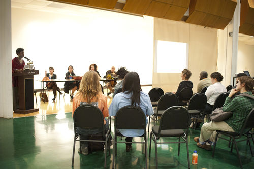 Kenyatta A.C. Hinkle at “World's 1st Kentifrica Is or Kentifrca Ain't Panel Discussion,” California Institute of the Arts, 2012