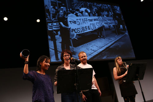Simon Leung, ACTIONS!, documentation image from The Kitchen, New York, 2013. Courtesy of the artist. Photo: Paula Court.