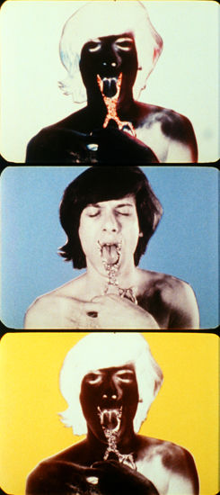 Still from Paul Sharits’s T,O,U,C,H,I,N,G, 1968.