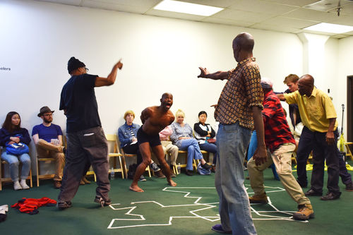 Chasing Monsters from Under the Bed performance. Photo courtesy of Los Angeles Poverty Department.