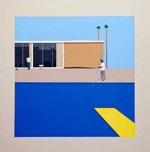 Ramiro Gomez, No Splash (after David Hockney’s A Bigger Splash, 1967), 2013
