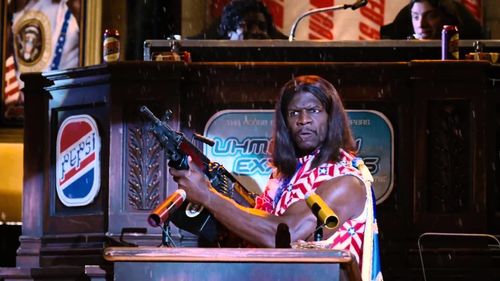 Still from Idiocracy, 2006.
