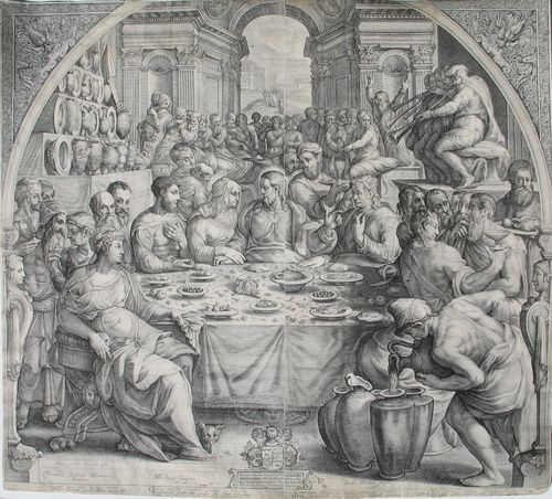 Hendrick Goltzius and Jacob Matham, The Marriage at Cana, ca. 1601