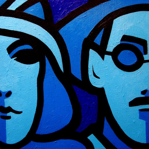 John Nolan, Nora Barnacle and James Joyce © 2017. NolanArt.com