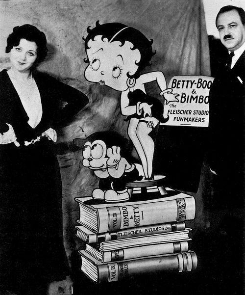 Mae Questel (voice of Betty Boop) and Max Fleischer