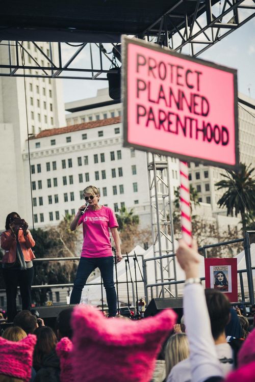 Sue Dunlap at the Women's March L.A.