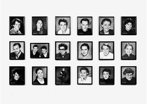 Eighteen black and white photographs. Hammer Museum, Los Angeles. Gift of Robert Gober © 1986 David Robbins. Photo courtesy of the artist.