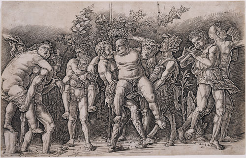 Andrea Mantegna, Bacchanal with Silenus, 1475-80