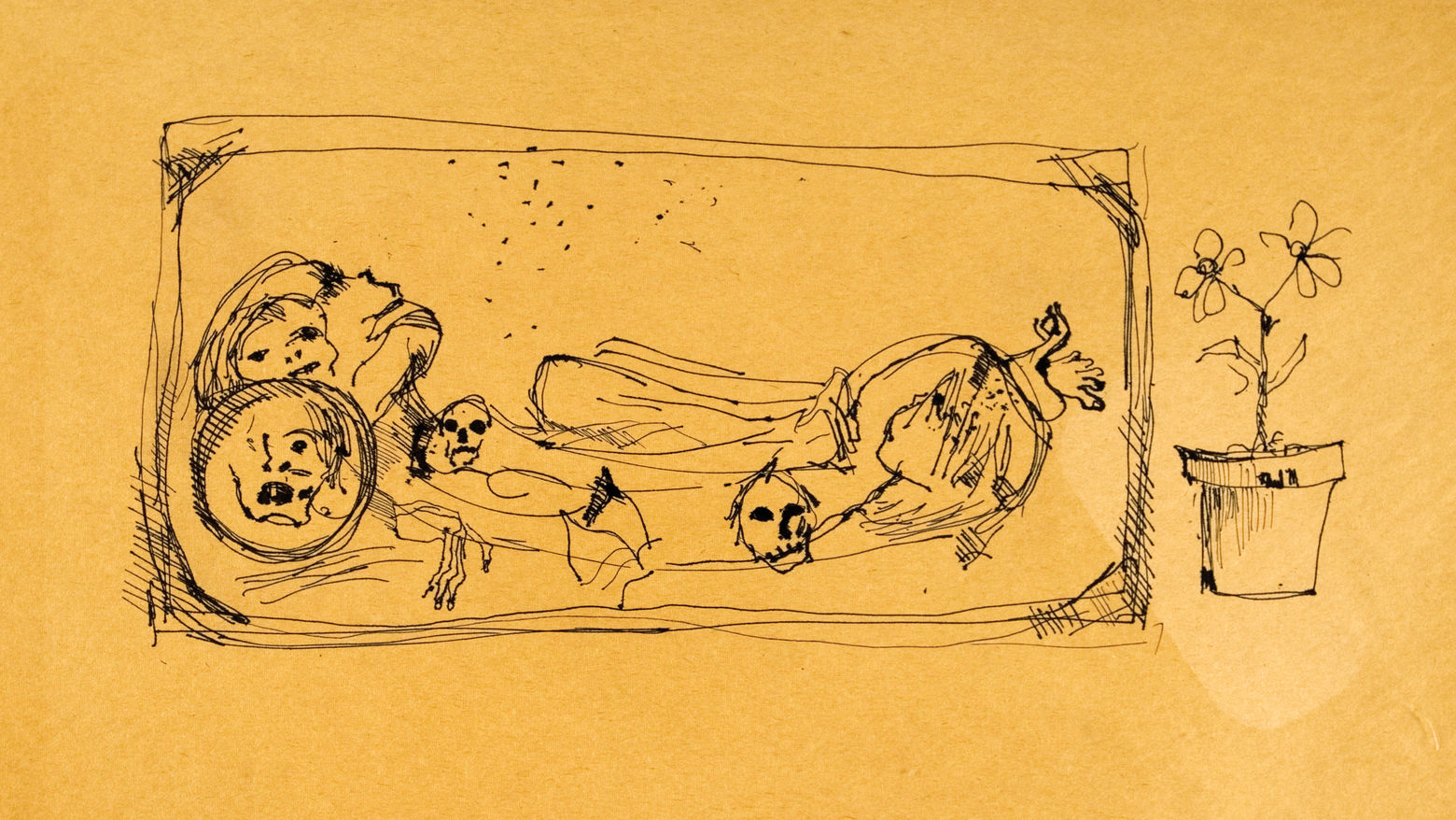 A sketch of a mummy