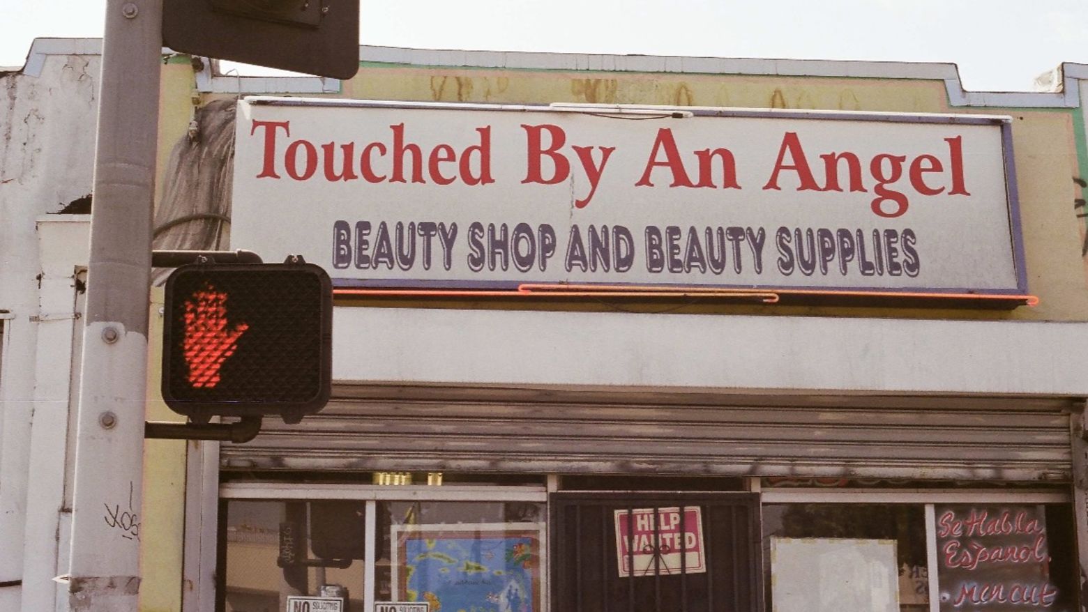 Storefront of a barber shop