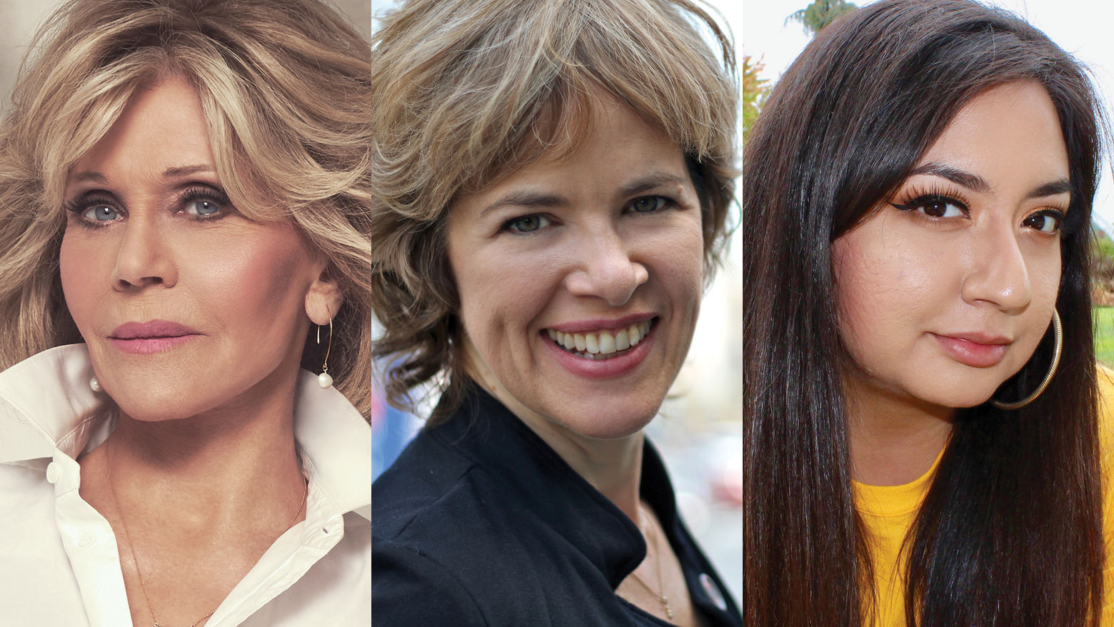 Jane Fonda, Laura Flanders, Janet Valenzuela