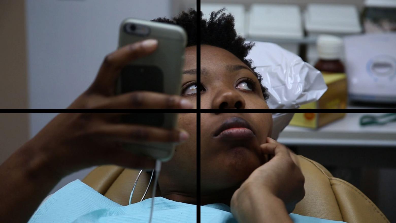 Martine Syms, Laughing Gas, 2016. Four-channel digital video, color, sound. 6:59 min.