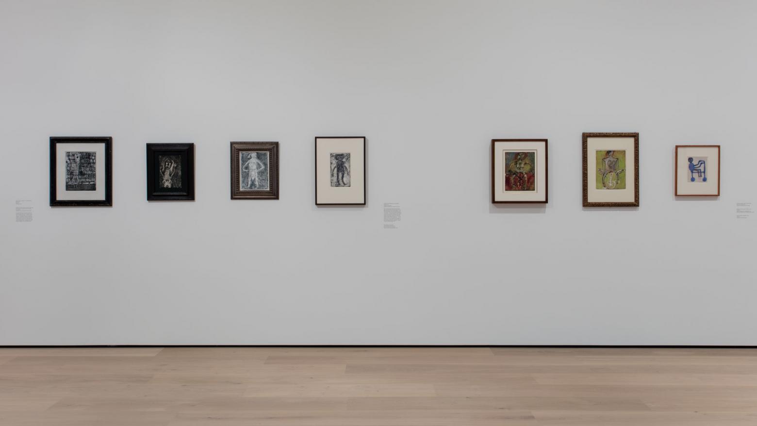 Dubuffet Drawings, 1935-1962, installation view, Hammer Museum, Los Angeles, January 29-April 30, 2017. Photo: Brian Forrest.