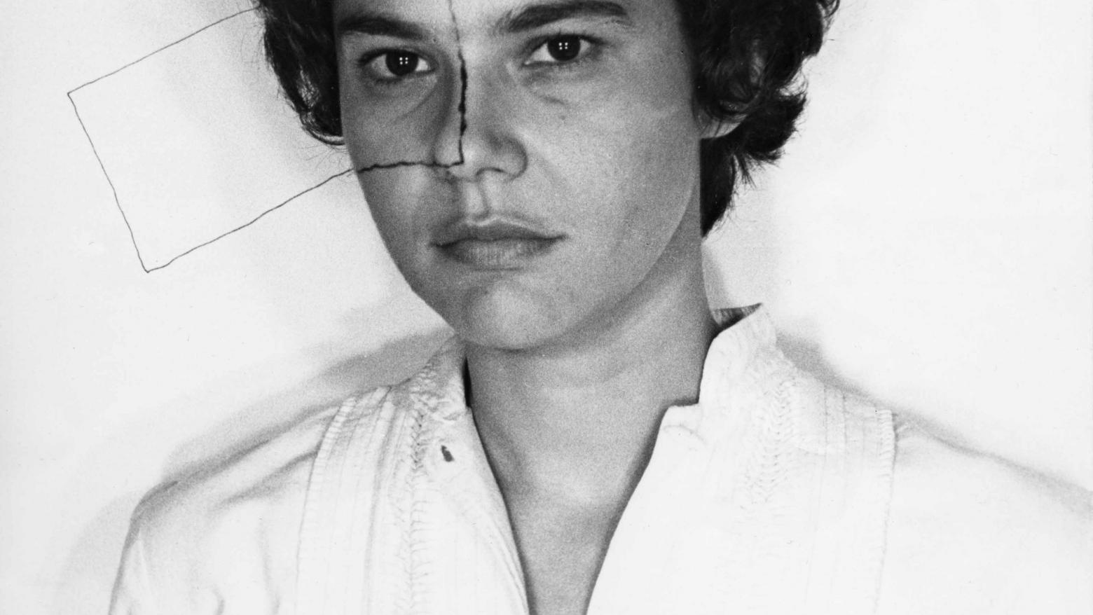 Liliana Porter (Argentine, b. 1941), Untitled (Self-portrait with square), 1973.