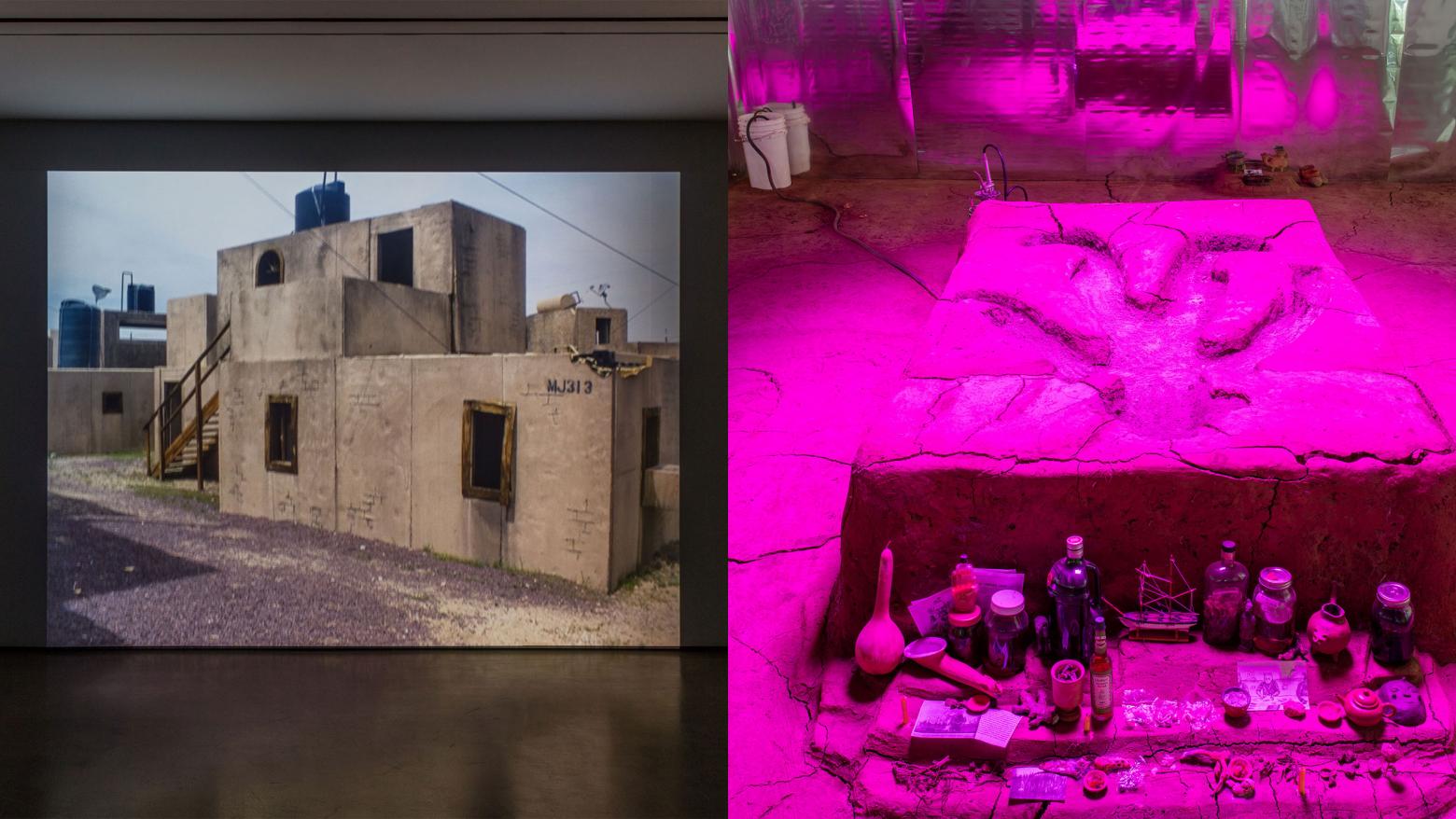 Works by Gelare Khosgozaran and Candice Lin