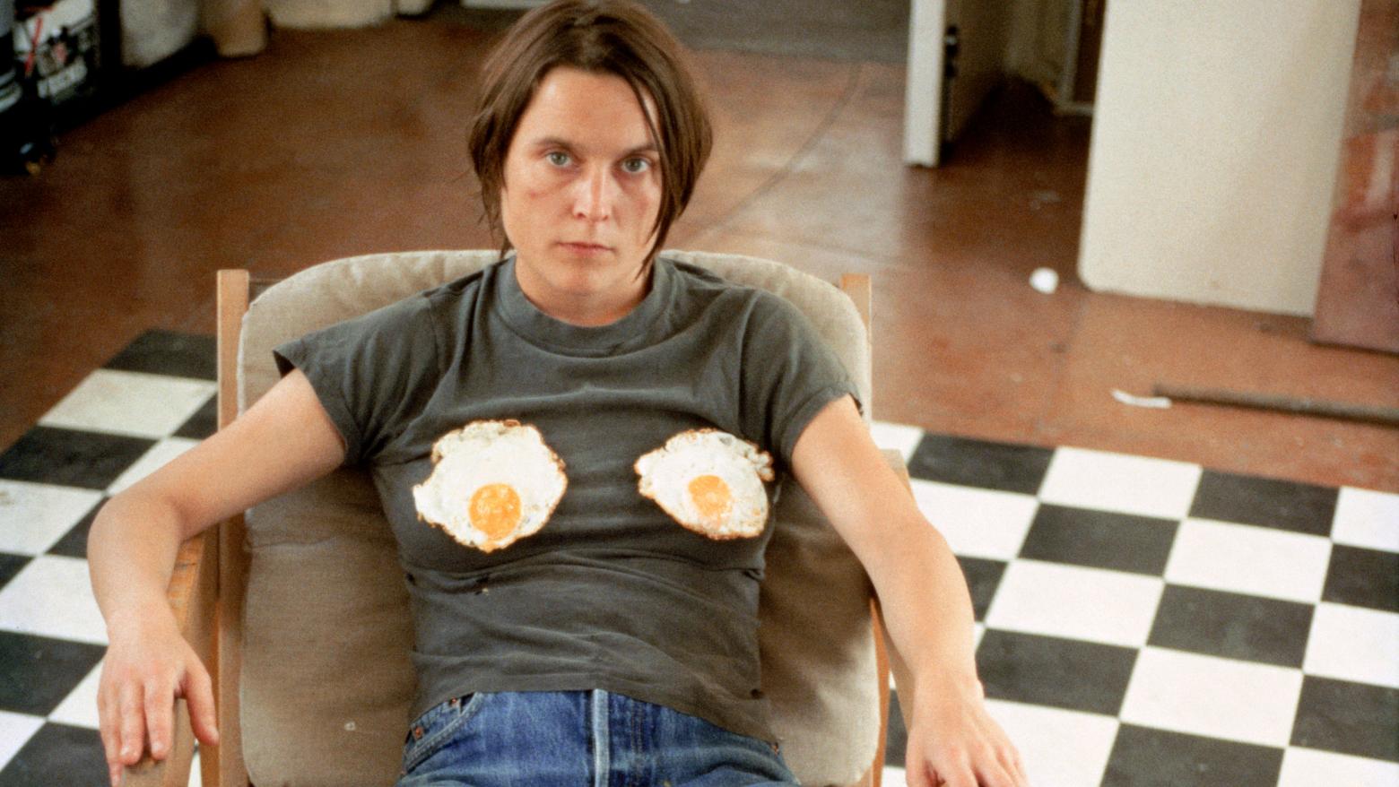 Sarah Lucas, Self-portrait with Fried Eggs, 1996