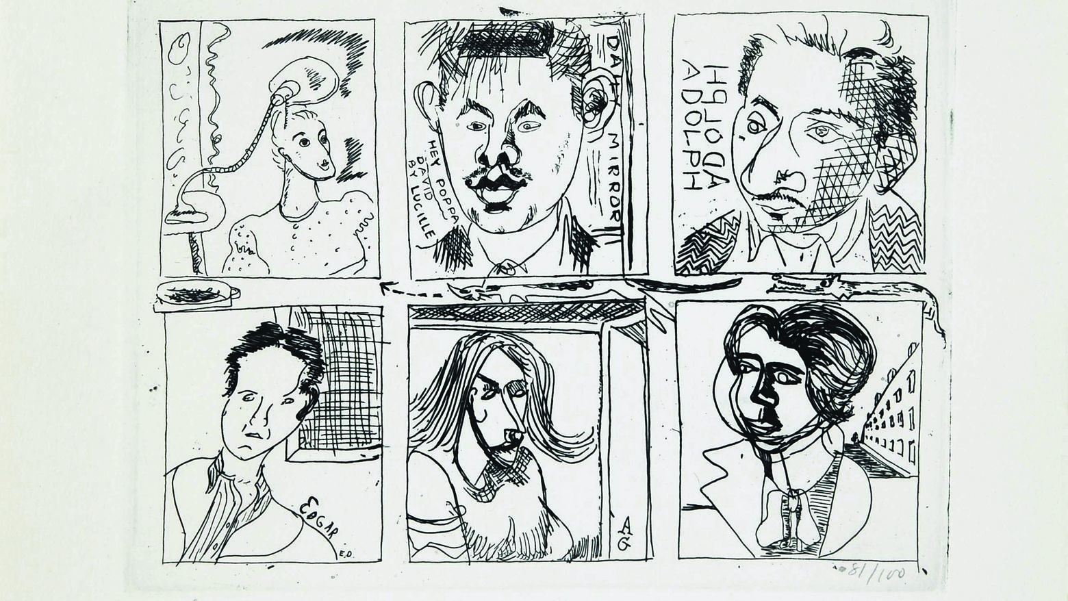 Adolph Gottlieb, Esther Gottlieb, Edgar Levy, Lucille Levy, David Smith & Dorothy Dehner, Untitled, 1933