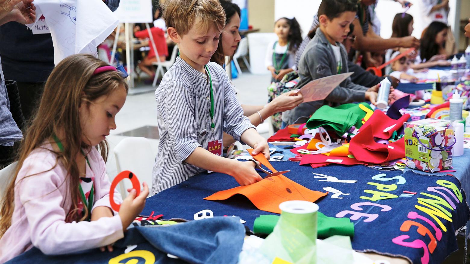 Kids designing clothes