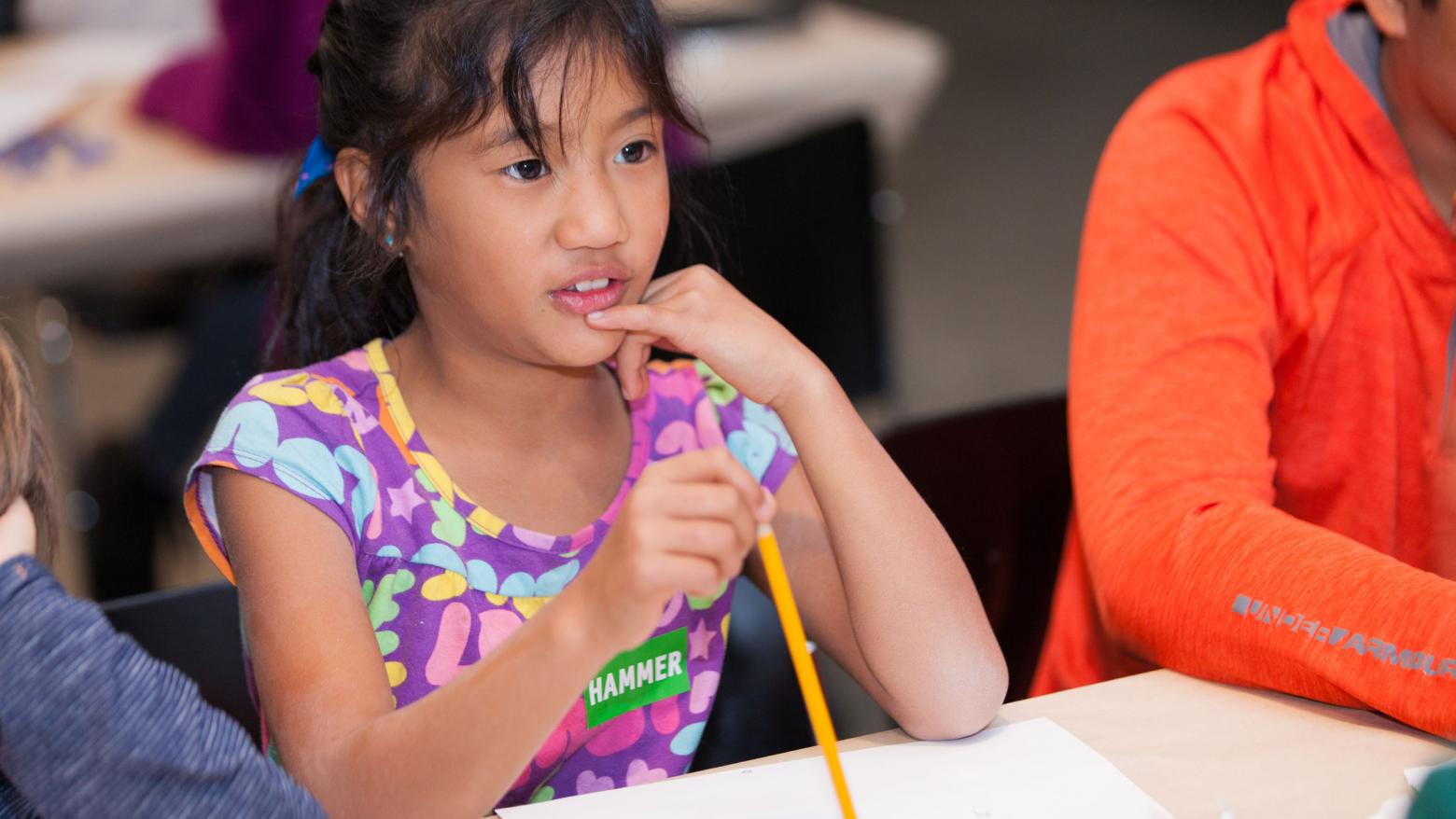 Kid writing