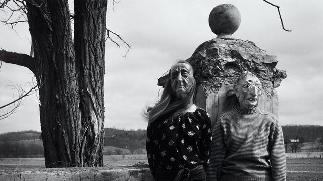 Ralph Eugene Meatyard's photograph "Lucybelle Crater and her 15 year Old Son's Friend" (1970–71)